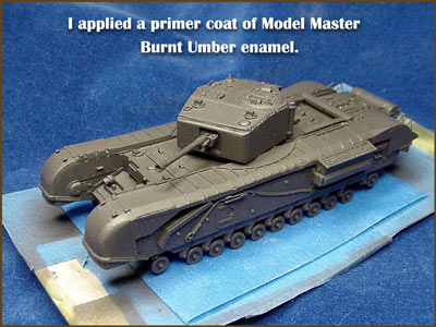 [A primer coat of Model Master Burnt Umber enamel was applied.]