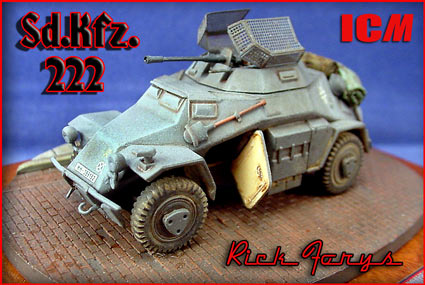 [The ICM Sd.Kfz. 222 Kit in 1/72 scale.]