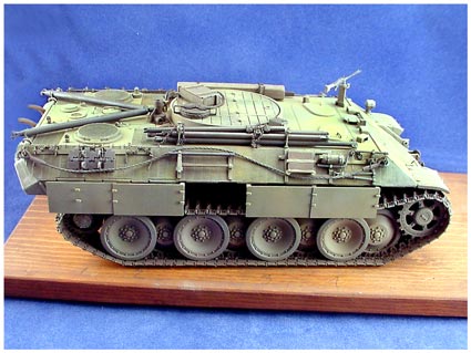 [The running gear is very straightforward with the road wheel arms already molded in place.]