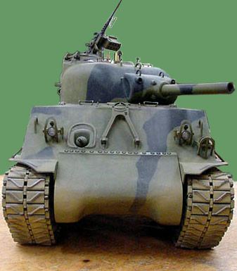 [This Sherman mounted the 105mm howitzer.]