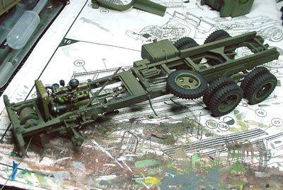 [When building the chassis, EVERY chassis component is a separate part, including the fuel filter, steering column and gear box, and break hydrovac cylinder.]