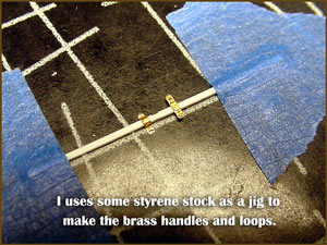 [I used a piece of styrene to form the brass loops.]