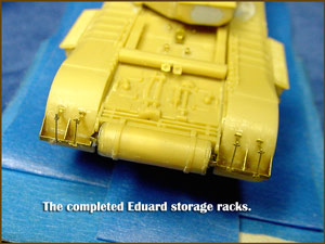[The finished brass fender storage racks.]