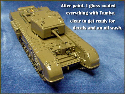 [Tamiya acrylic clear coat was applied for decals and an oil wash.]