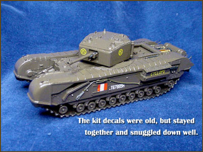 [The decals stayed together, and went on without any problems.]