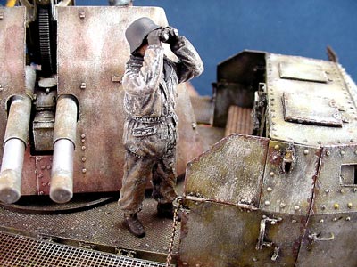 [I dry-brush paint everything over a black primer base - nothing was done using an airbrush.]