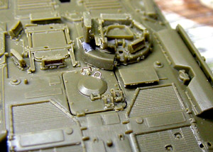 [The hull top with all of the holes filled.]