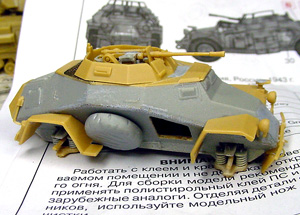 [I used the spare from the update set because the cover had a nicer texture than the kit part. ]
