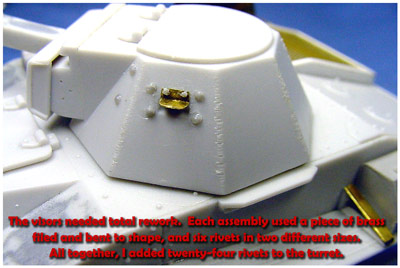[All together, I added twenty-four rivets to the turret.]