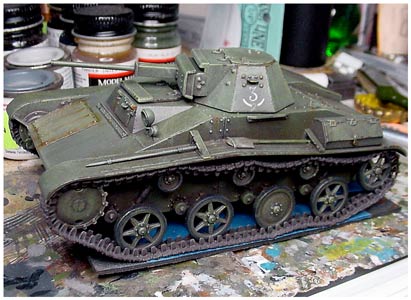 [I applied several washes of burnt umber, and black, and just a touch of rust here and there.]