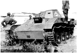 [T-60 on the Russian prairie.]