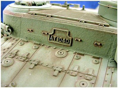 [Washes were applied, followed by dry brushing with a lightened tint of Bronze Green.]